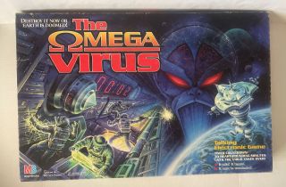 The Omega Virus Talking Electronic Vintage Board Game Mb 1992 -