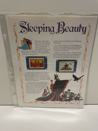 Disney Sleeping Beauty Classic Movies Collector Stamp Story Panels & Sleeve
