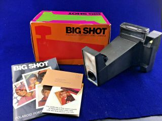 Rare Vintage Early 1970s Polaroid Big Shot Camera Box Instructions Portrait Land