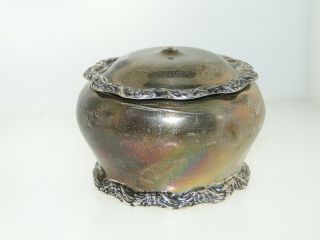 Antique Sterling Silver Bowl With Lid - Ornate