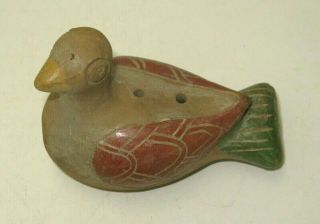 Vintage Ceramic Duck Bird Whistle Hand Crafted Pottery