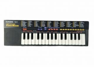 Vintage Casio Sa - 1 100 Sound Tone Bank Keyboard Demo Song Wham