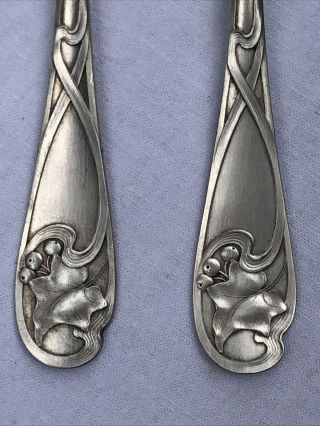 Ten Silver Plate Art Nouveau 1910s German Württemberg Wmf Fish Knives And Forks