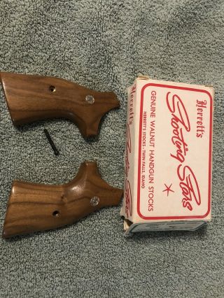 Vintage Smith & Wesson S&w K Frame Square Butt Grips Herretts Shooting Stars Nos