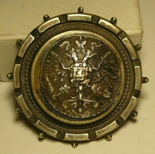 Imperial Russia Brooch Silver 88 Double Headed Eagle