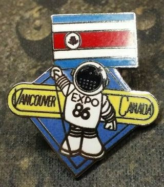 World Expo Astronaut 1986 Pin Badge Ernie Vancouver Canada