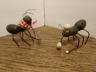 Pinic Ants Figurine,  Set Of 2 Black Ants