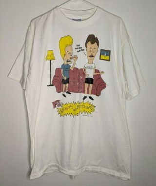 Vintage 90s Beavis And Butthead 1996 Mtv Show Promo Shirt Single Stitch Usa Made