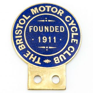 The Bristol Motor Cycle Club,  Founded 1911 Badge