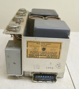 Vintage Rare Rca Ba - 74b Monitor Amplifier