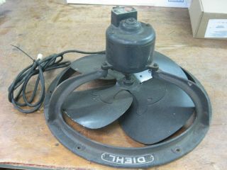 Diehl Vintage Exhaust Fan,  Industrial Style Iron Construction All - Metal 16 In.