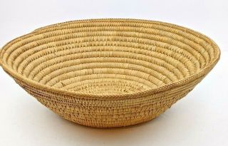 Large Vintage 13 " Native Papago Pima Indian Hand Woven Coil Basket Bowl