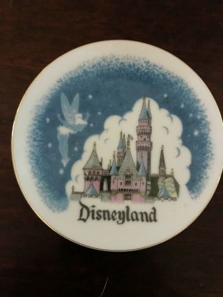 Disneyland Souvenir Plate Circa 1960 Tinker Bell Castle Walt Disney Anaheim