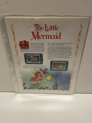 Disney The Little Mermaid Classic Movies Collector Stamp Story Panels & Sleeve