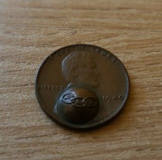 1940 Punched Push Out Stamped Bump Independent Order Of Odd Fellows Penny Flt