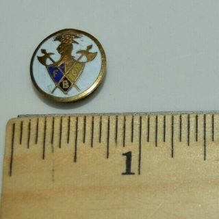 Vintage FBC Knights of Pythias Screw Back Metal Enamel Lapel Pin Rare 3