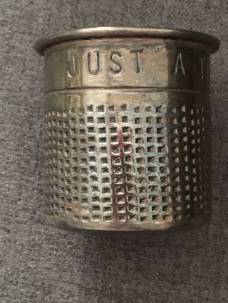 Vintage Mexico Taxco Sterling Silver Just A Thimble Ful Shot Glass Dominguez