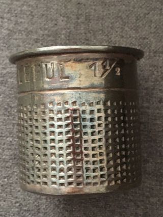 Vintage Mexico Taxco sterling silver just a thimble ful shot glass Dominguez 3