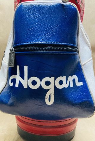 Vintage Ben Hogan Golf Bag Red White Blue Ft Worth Texas 8860 28