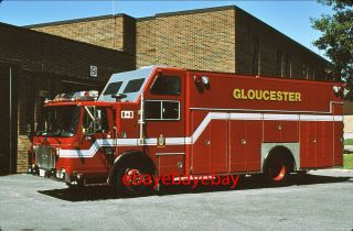Fire Apparatus Slide,  Rescue 1,  Gloucester / On,  1989 White - Gmc / Dependable