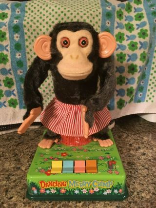 Vintage Battery Operated Dancing Merry Chimp In