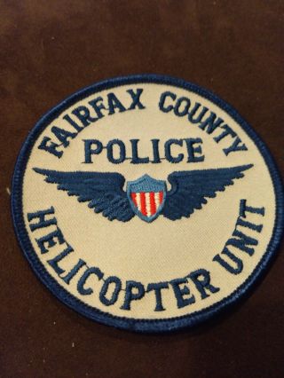 Vintage Fairfax County Virginia Police Department Helicopter Unit Patch -