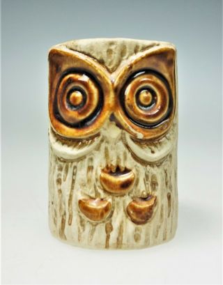 Ceramic Owl Toothpick Holder 2.  25” Tree Hoot