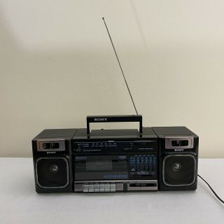 Vintage 80s Sony Cfs - 1010 Am/fm Stereo Cassette Player Recorder Boombox Speakers