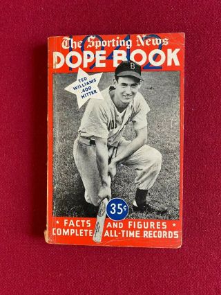 1942,  Ted Williams,  " Dope Book " (boston Red Sox) Scarce / Vintage