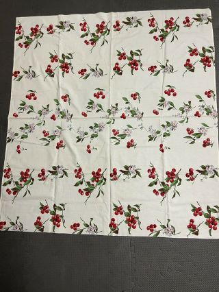 Vintage Wilendur Tablecloth Cherry Cherries 50 X 54