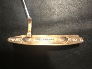 35 " Classic Copper Beryllium Ping Pal 6 Putter W/original Vintage Grip - Rh