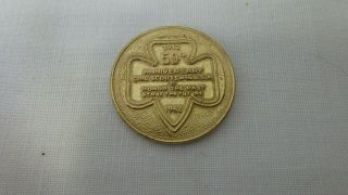 1962 50th Anniversary,  Girl Scout Token Brushed Gold Gilt Coin