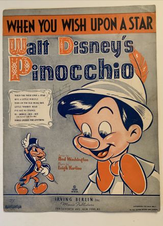 Vintage Sheet Music: Walt Disney 