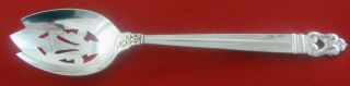 Royal Danish By International Sterling Silver Pierced Serving Spoon,  8 1/2 "