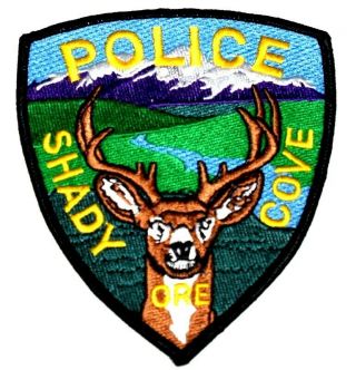 Shady Cove Oregon Or Sheriff Police Patch Deer Stag River Mountains