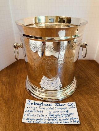 Vintage International Silver - Plated Champagne Bucket Handle Wine