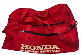 Vintage Honda Grand Prix Racing Team Sports Gear Bag Red 1980s