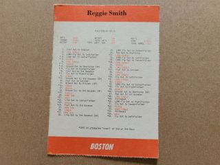 Reggie Smith Red Sox 1970 Bamco Baseball Game Card Very Rare
