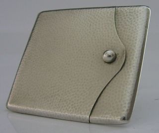 Arts & Crafts Plannished Solid Silver Match Book Vesta Case C1910 Antique 38g