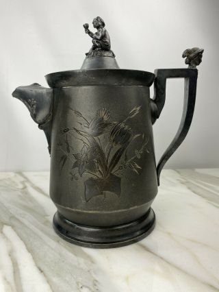 1854 Victorian Ornate Jas.  Stimpson Silver Plated Pitcher