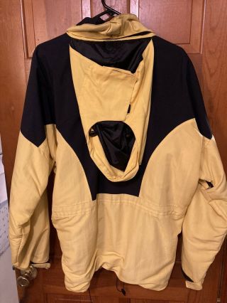 VINTAGE 90 ' S THE NORTH FACE TNF GORE - TEX MOUNTAIN PARKA YELLOW BLACK MENS XL 3