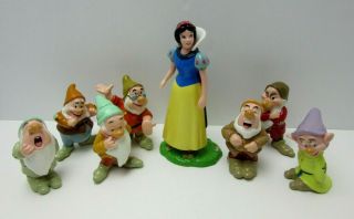 VINTAGE Walt Disney Snow White and the Seven Dwarfs 8 Figure Set Mattel 2
