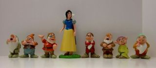 VINTAGE Walt Disney Snow White and the Seven Dwarfs 8 Figure Set Mattel 3