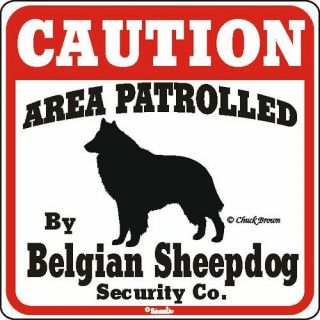 Belgian Sheepdog Caution Dog Sign