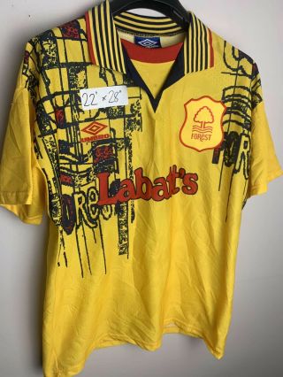 Vintage 1996 Nottingham Forest Away Football Shirt Kit Umbro Cooper