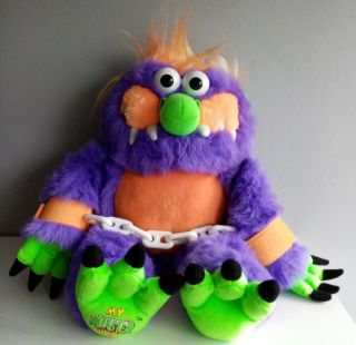 Vintage Retro Talking My Monster Buddy Plush Toy With Handcuffs Big Time Toys