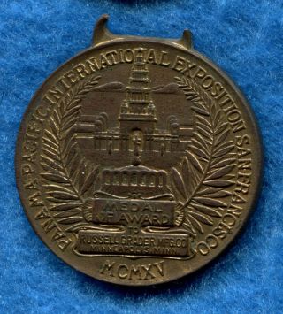 1915 Panama Pacific Ppie Russell Grader Mfg Co Adv Award Token Minneapolis Mn