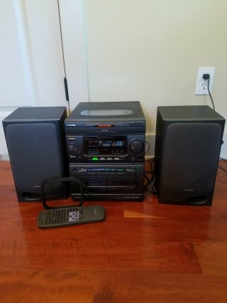 Aiwa Nsx - 3500 Stereo System,  Vintage,  3 Cd Changer