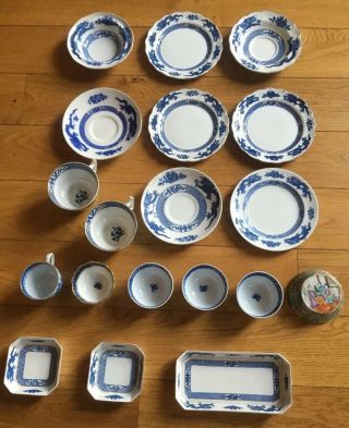Joblot Of Booths Blue Dragon And Cauldon Plates And Cup,  Bedroom Set Vintage