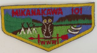 Oa Mikanakawa Lodge 101 F5 Flap Yel Bdr.  Circle Ten,  Texas [tk - 462]